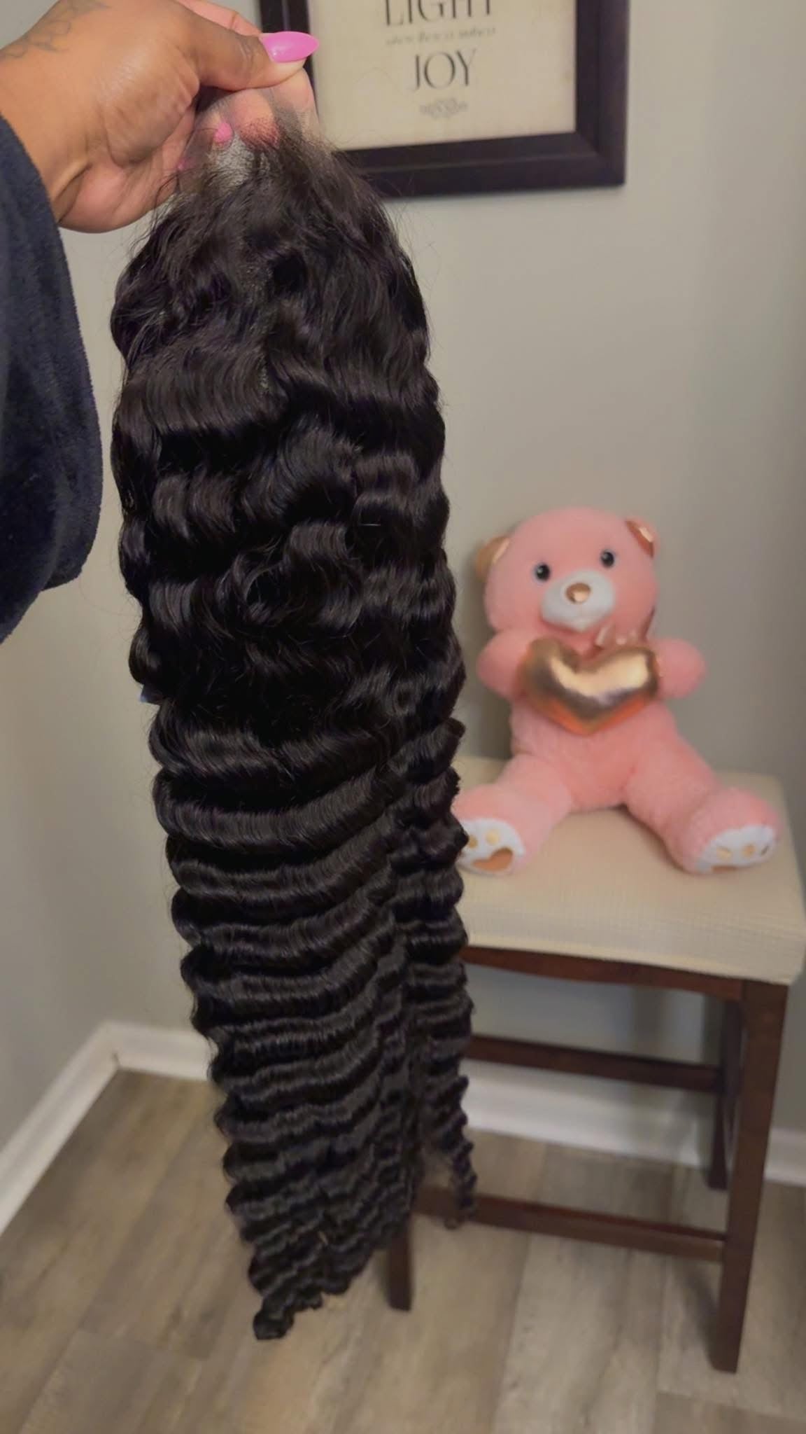 Transparent 13x4 deep wave wig